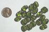 20 12mm Olive with Gold Ovals